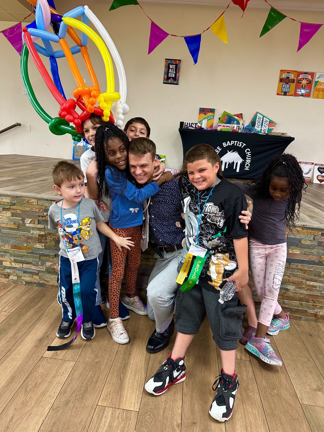 Children enjoying a church activity at Chickee Baptist Church